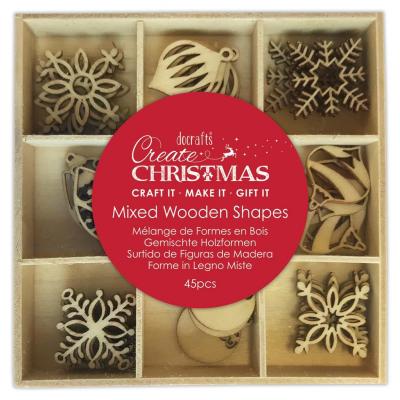 Papermania Wooden Shapes - Baubles & Flakes
